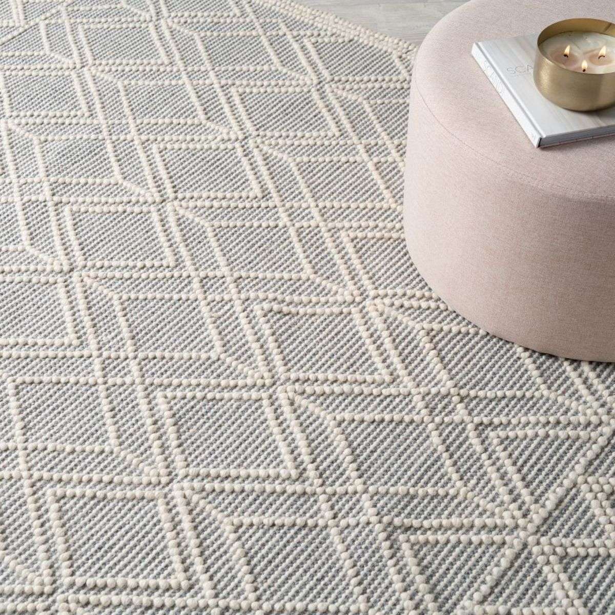 Greta Floor Rug - Natural/Grey - Large