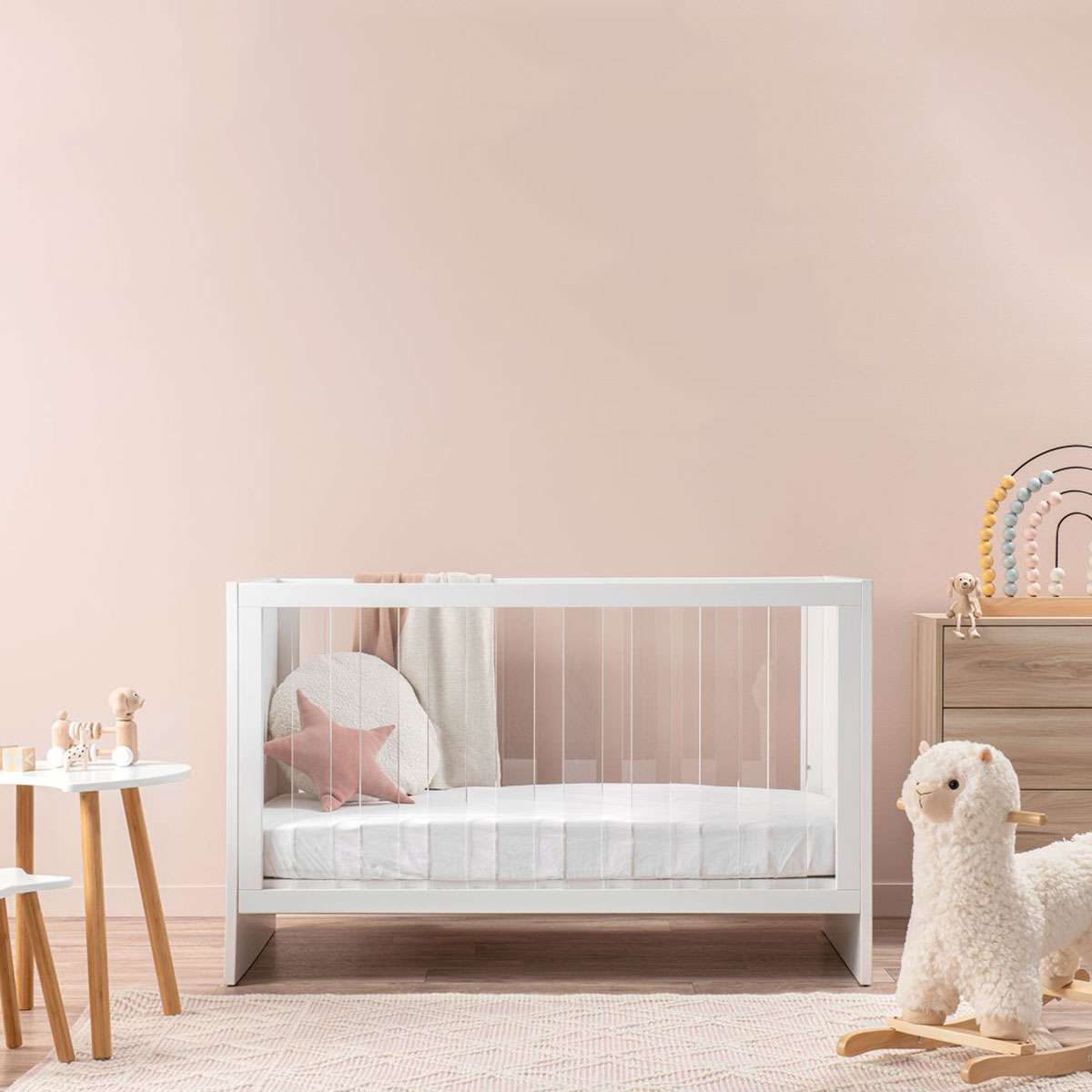 Teneriffe Acrylic Cot - Mocka New Zealand