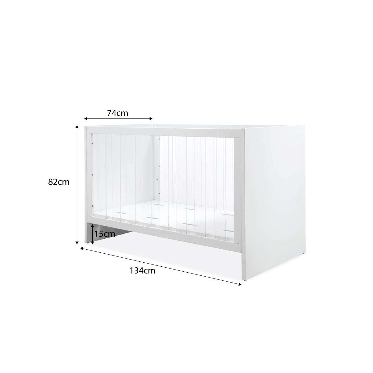 Teneriffe Acrylic Cot - Mocka New Zealand
