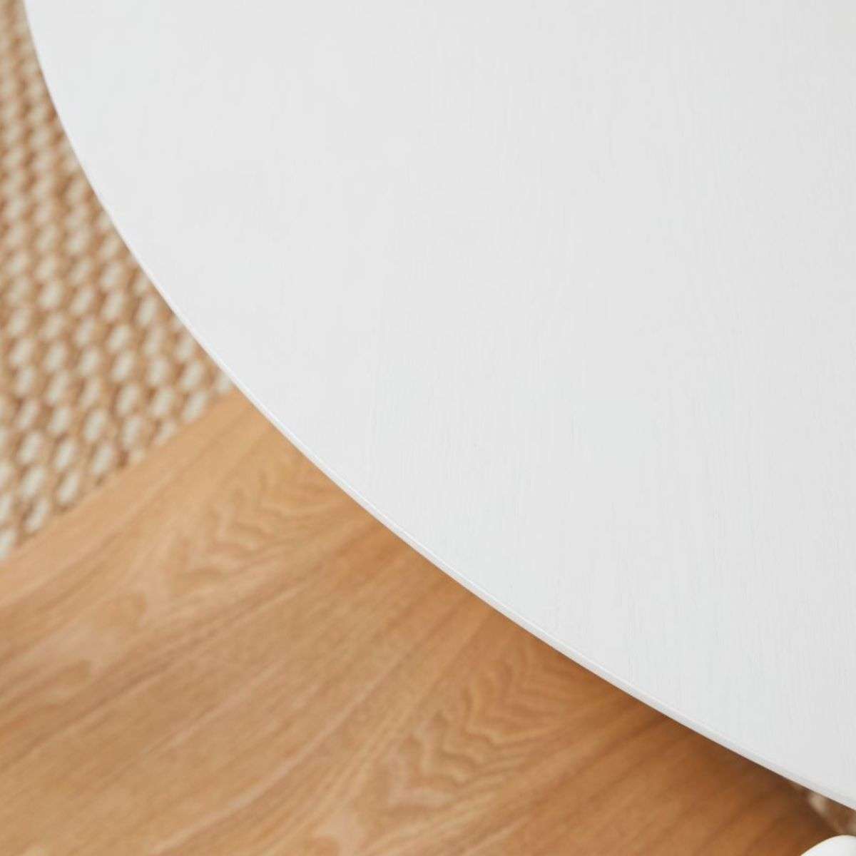 Zander 4 Seater Round Dining Table - White | Dining Furniture