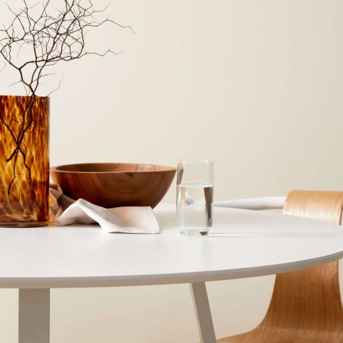 Zander 4 Seater Round Dining Table - White | Dining Furniture