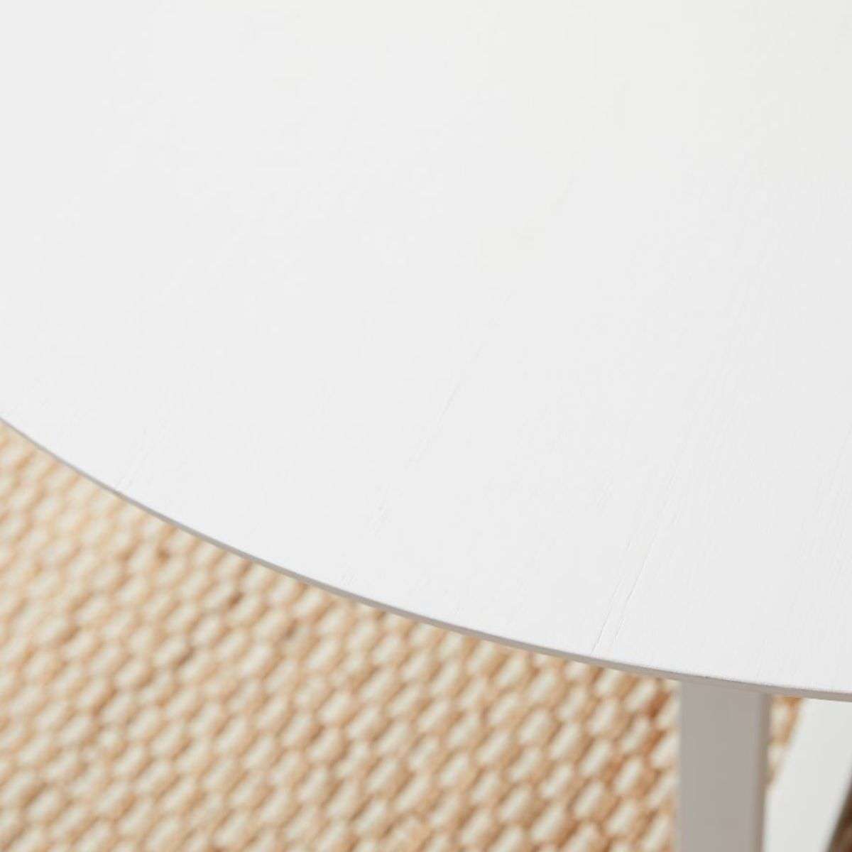 Zander 4 Seater Round Dining Table - White | Dining Furniture