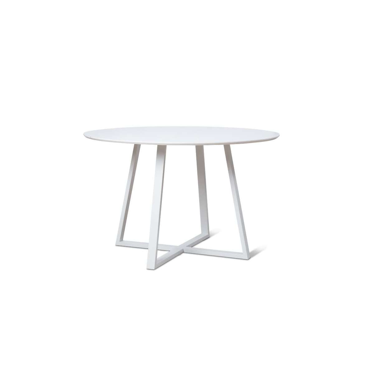 Zander 4 Seater Round Dining Table - White | Dining Furniture
