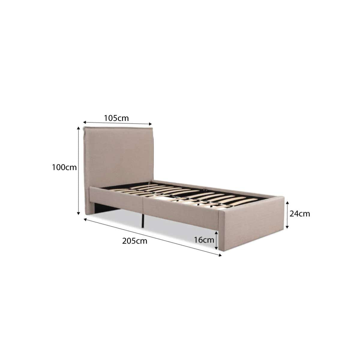 Peyton Single Bed - Oatmeal | Kids Bedroom Furniture