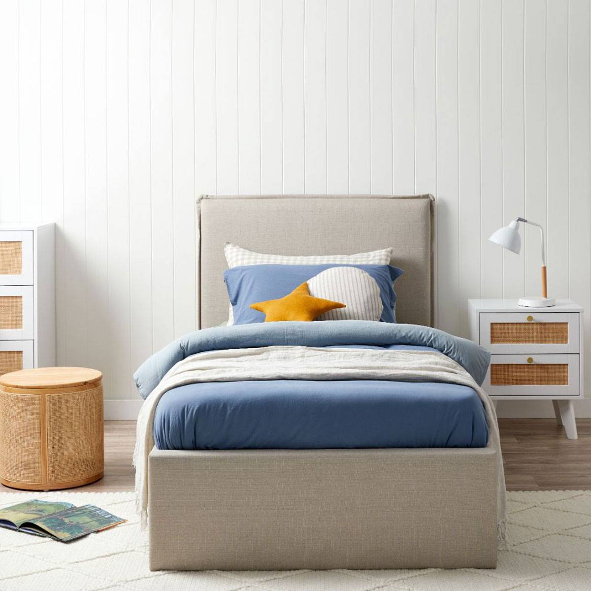 Peyton Single Bed - Oatmeal | Kids Bedroom Furniture