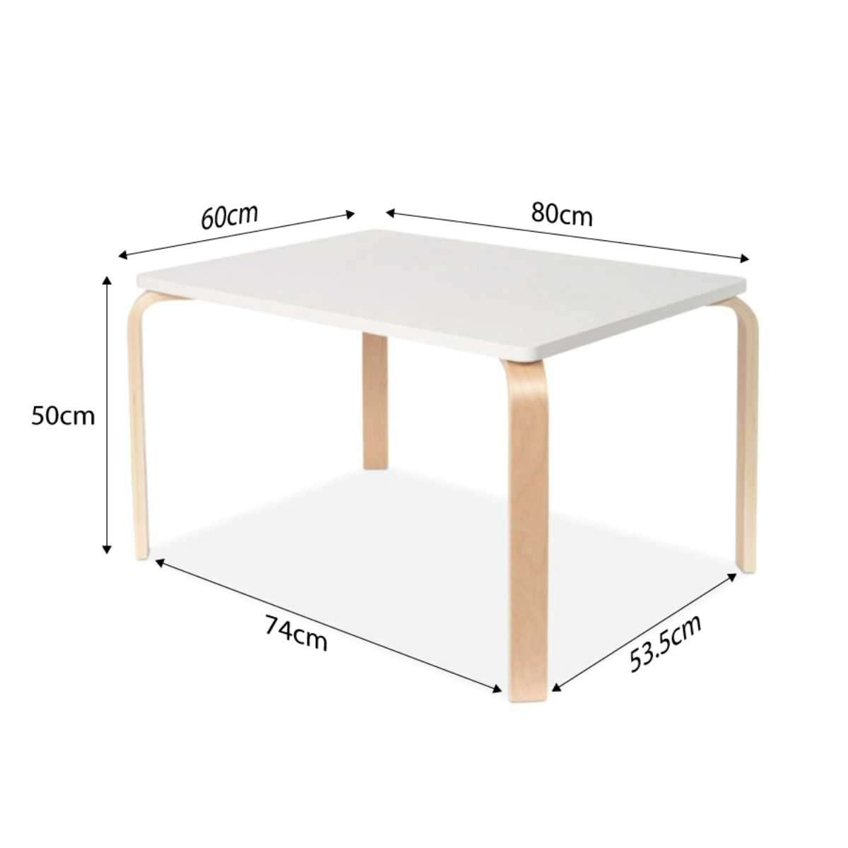 Hudson Kids Rectangular Table - White/Natural