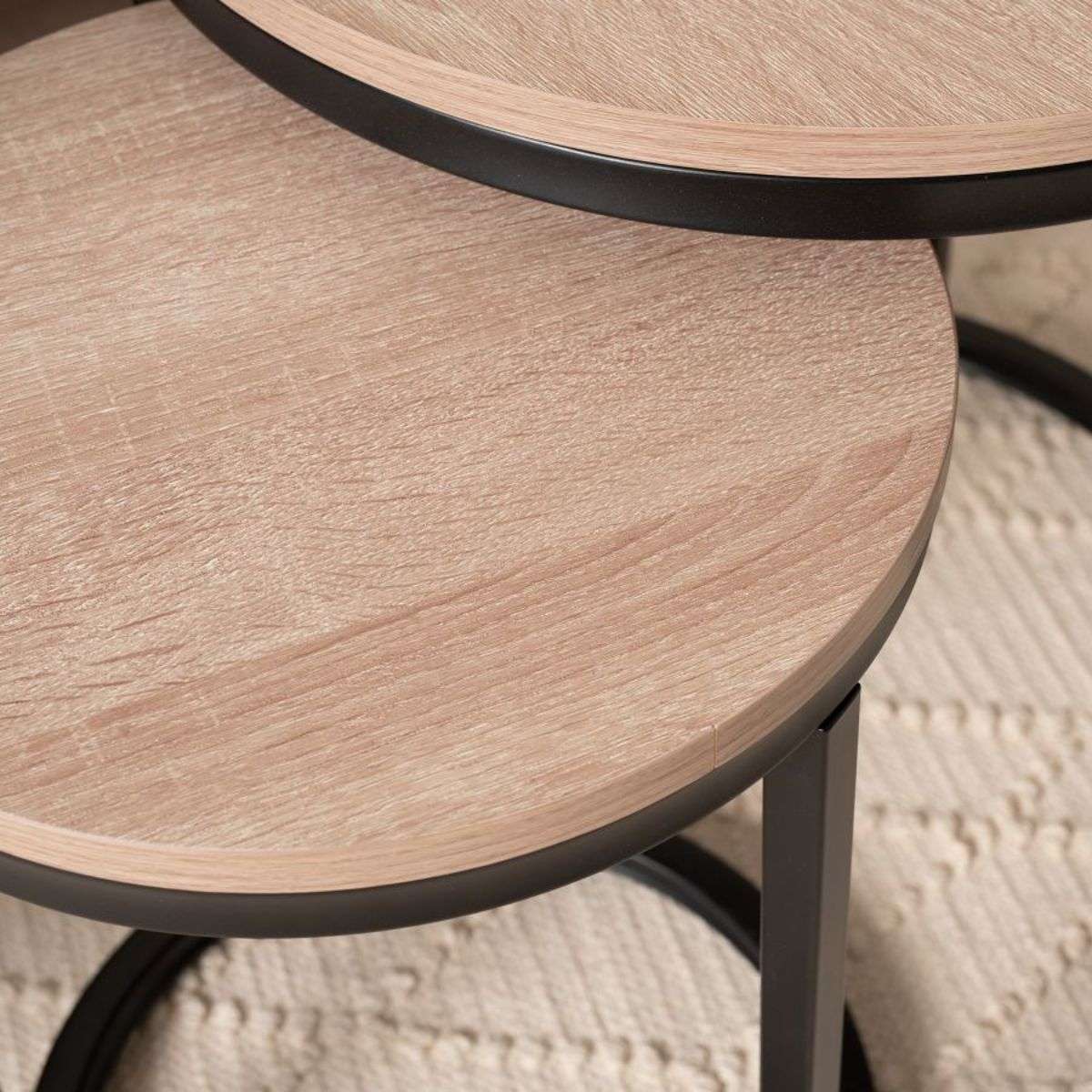 Vigo Nesting Side Tables - Black