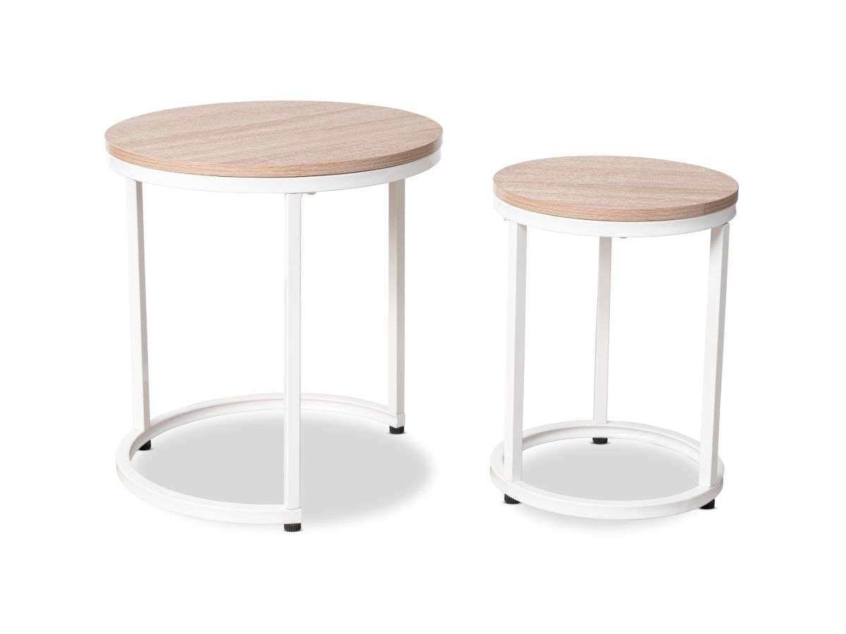 Vigo Nesting Side Tables - White
