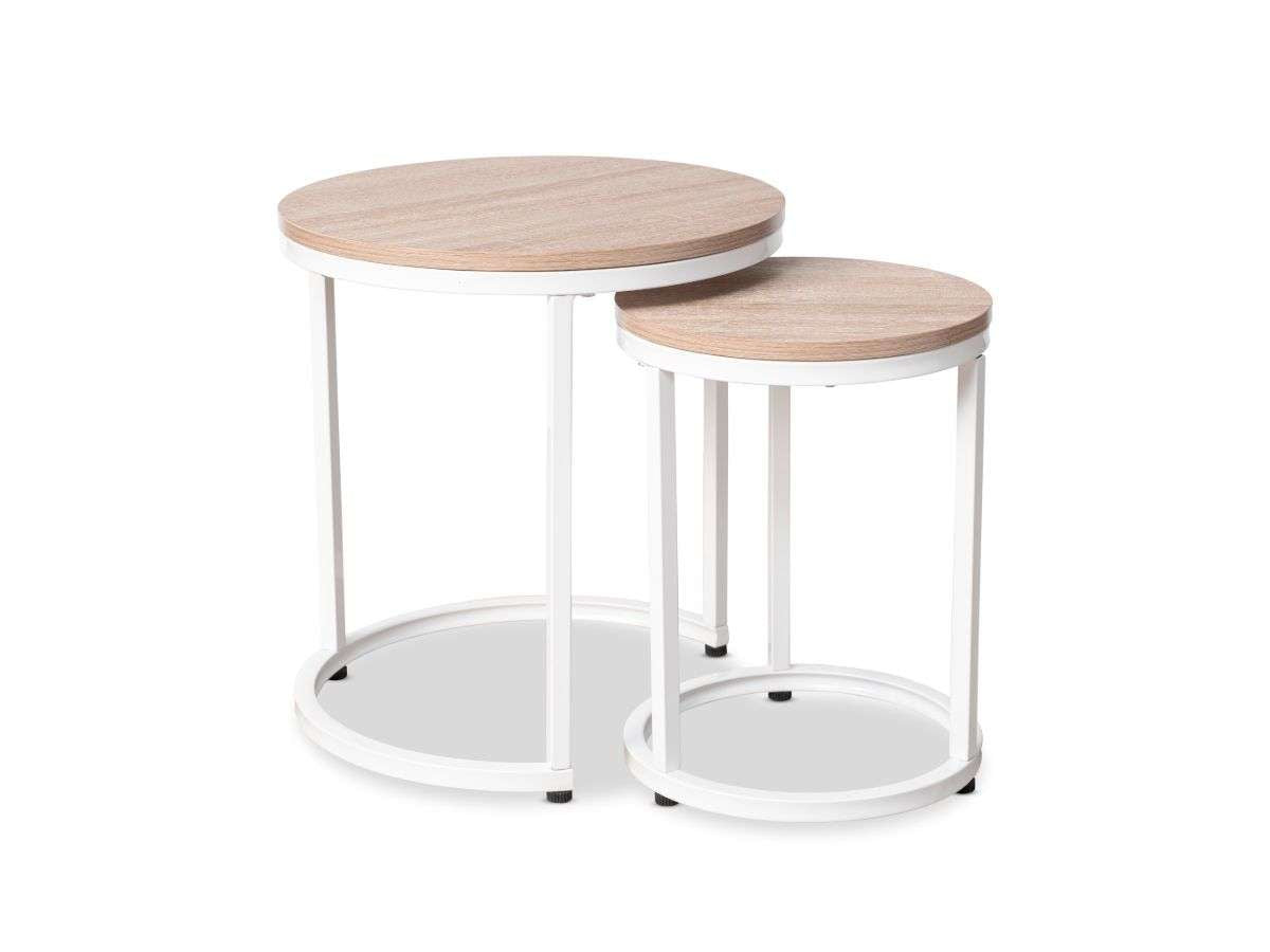 Vigo Nesting Side Tables - White