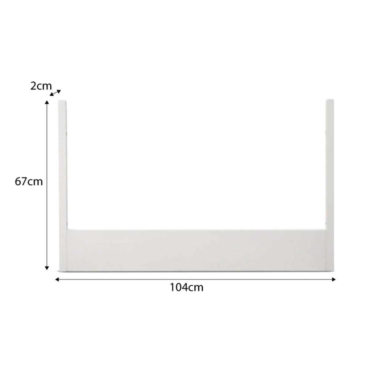 Orlando Cot Toddler Bed Conversion - White