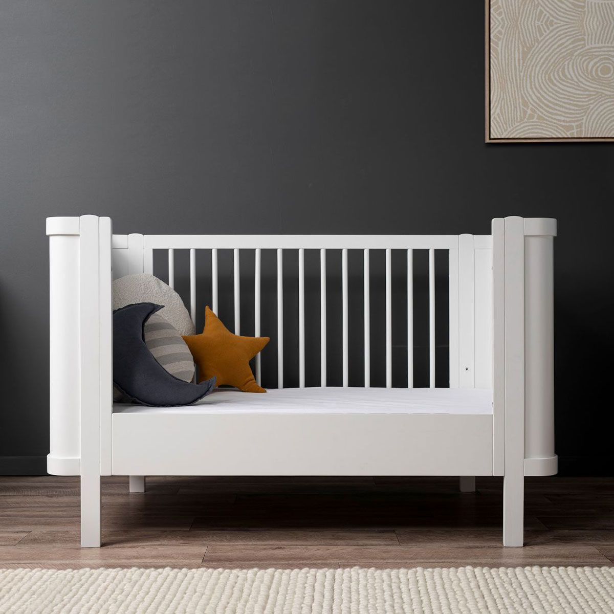 Orlando Cot Toddler Bed Conversion - White