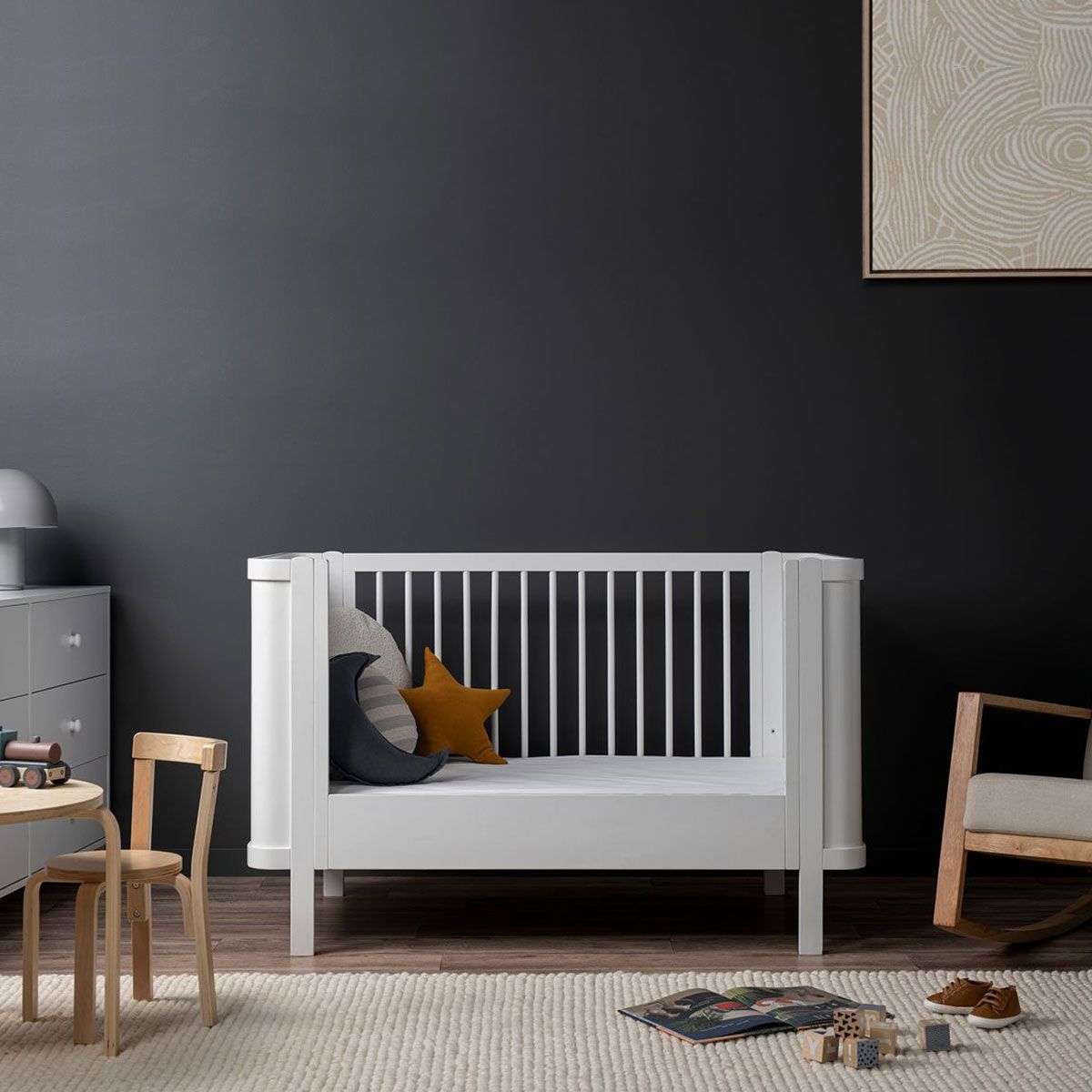 Orlando Cot Toddler Bed Conversion - White