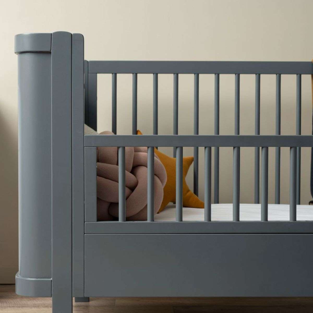 Orlando Cot Toddler Bed Half Frame - Charcoal