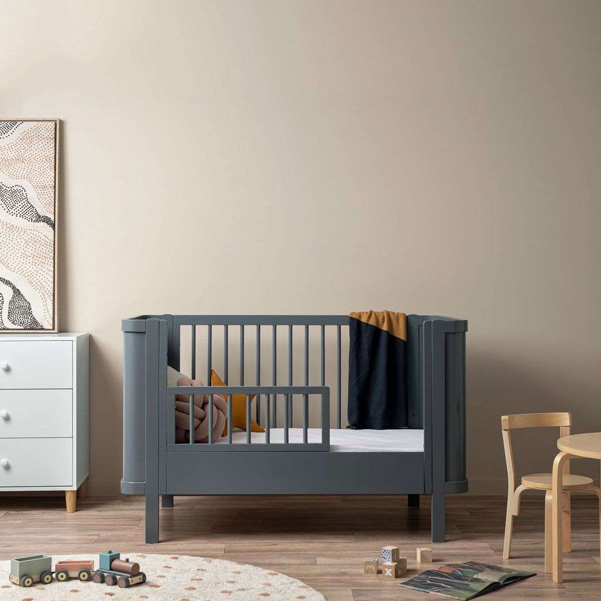Orlando Cot Toddler Bed Half Frame - Charcoal