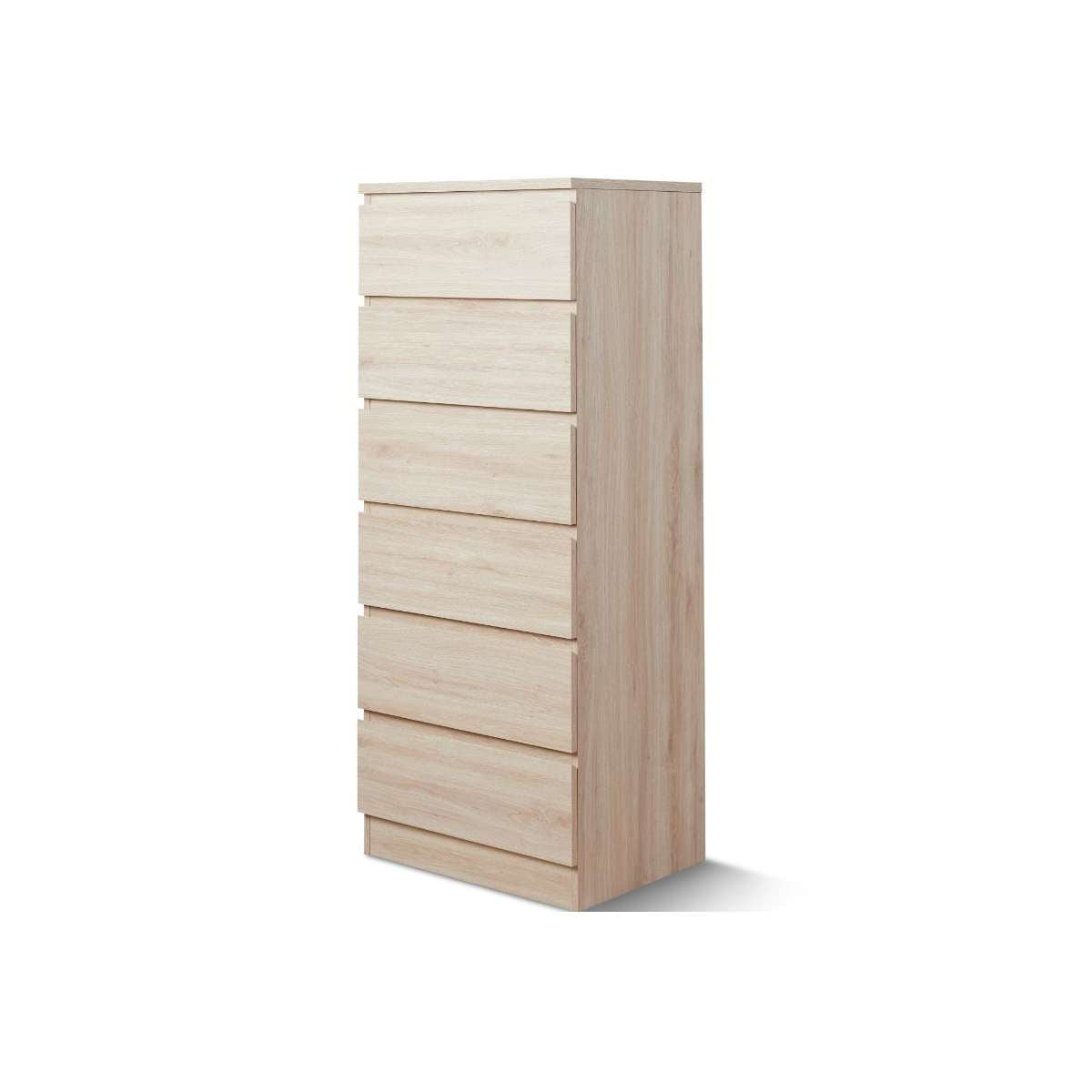 Jolt Six Drawer - Slim - Natural