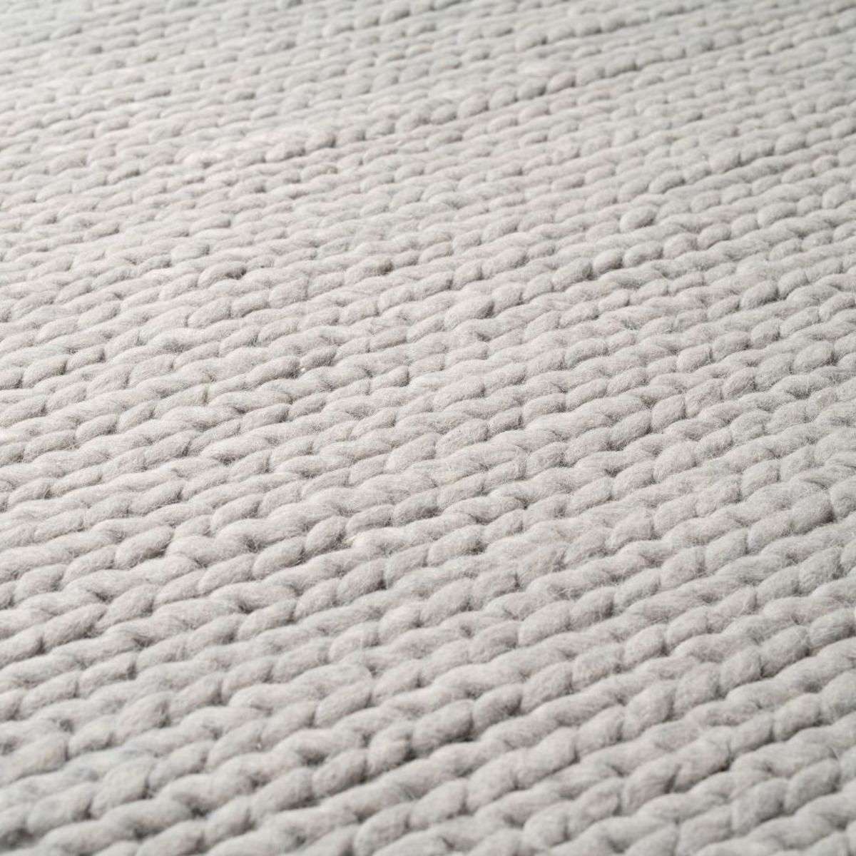 Charlotte Braided Wool Blend Rug - Large - Grey