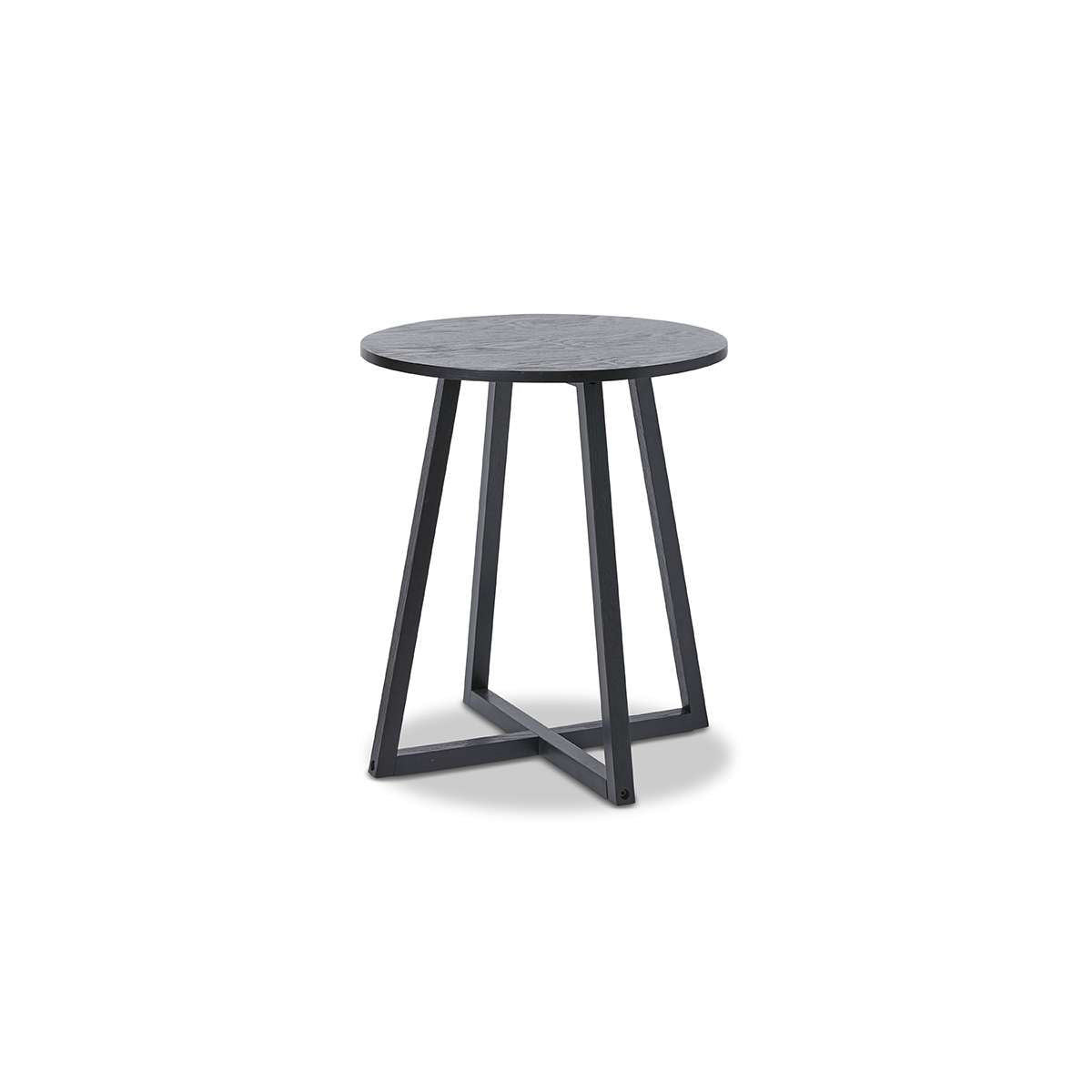 Zander Round Side Table - Black