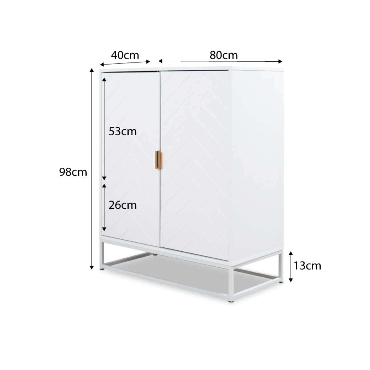 Inca Two Door Cabinet - White