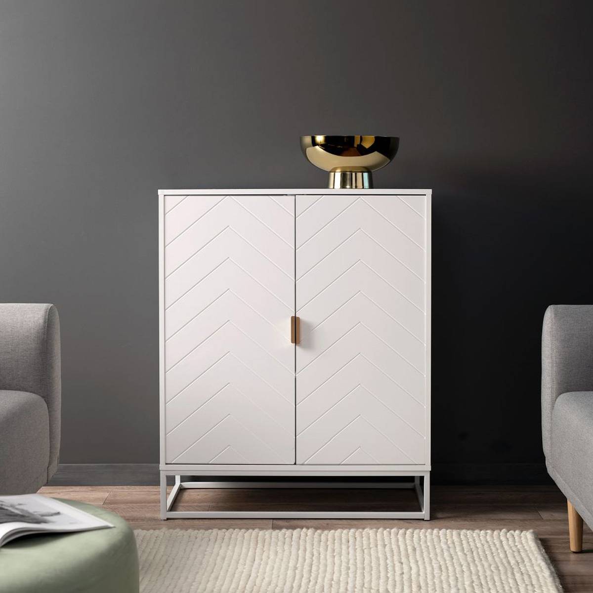 Inca Two Door Cabinet - White