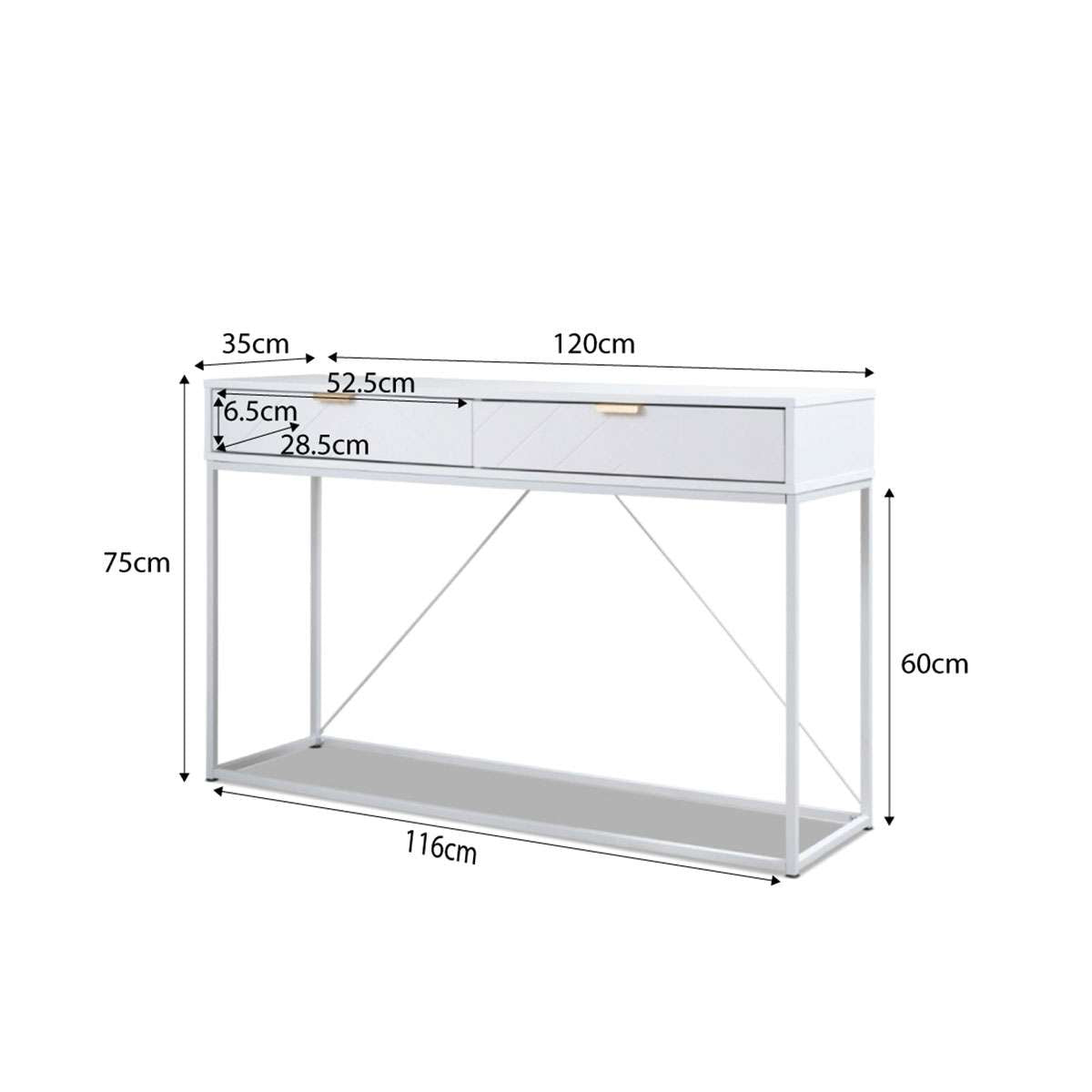 Inca Console Table - White
