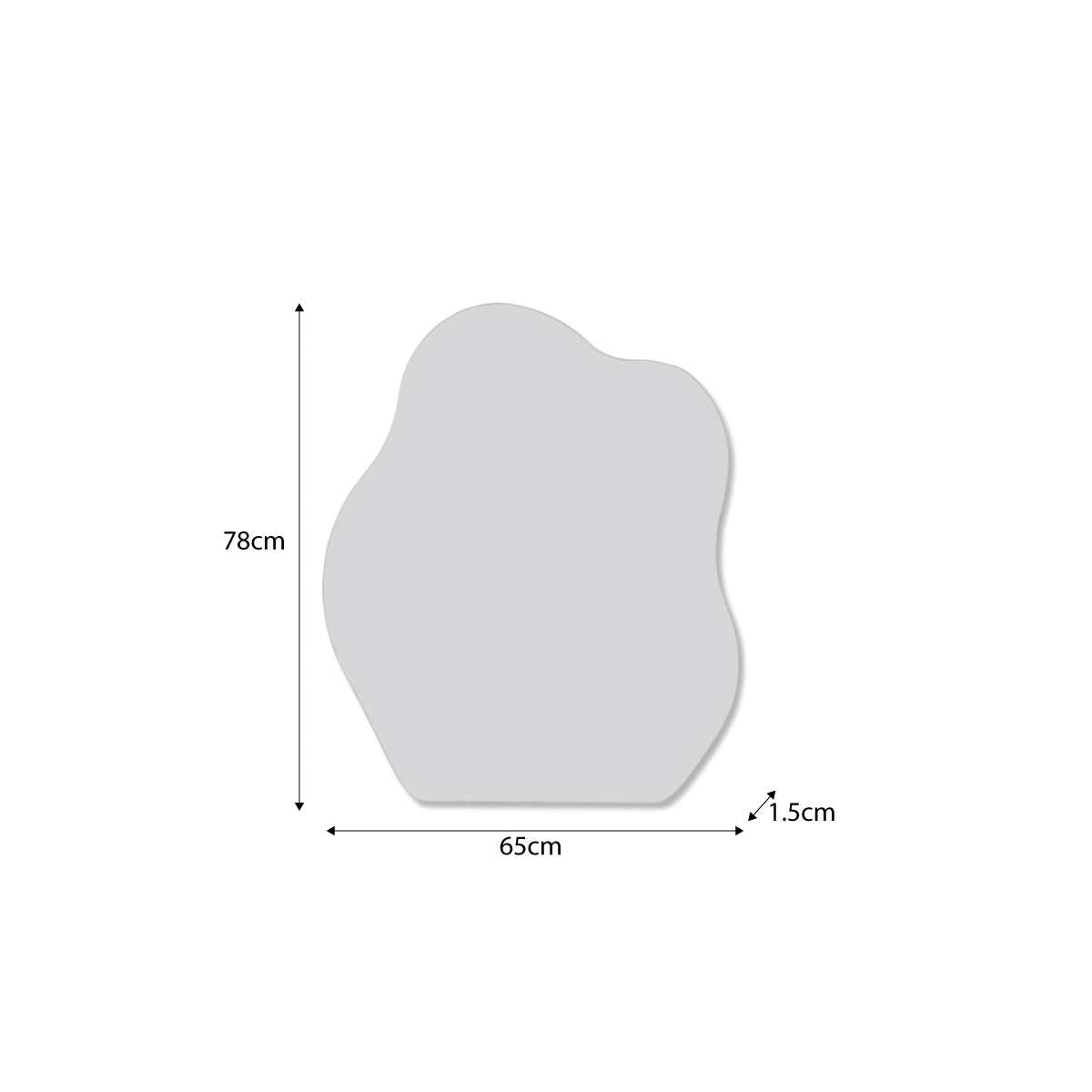 Omari Frameless Pond Shaped Mirror