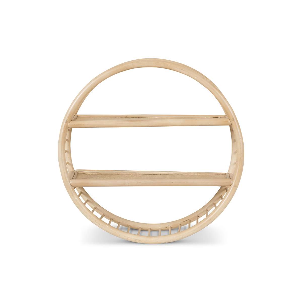 Marvin Rattan Round Wall Shelf