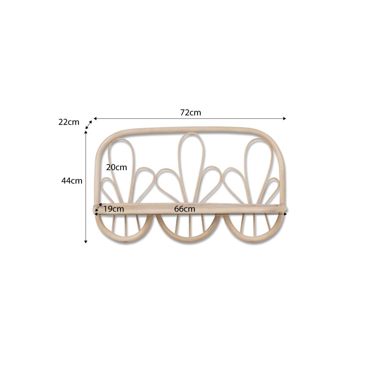 Ziggy Rattan Wall Shelf Ledge