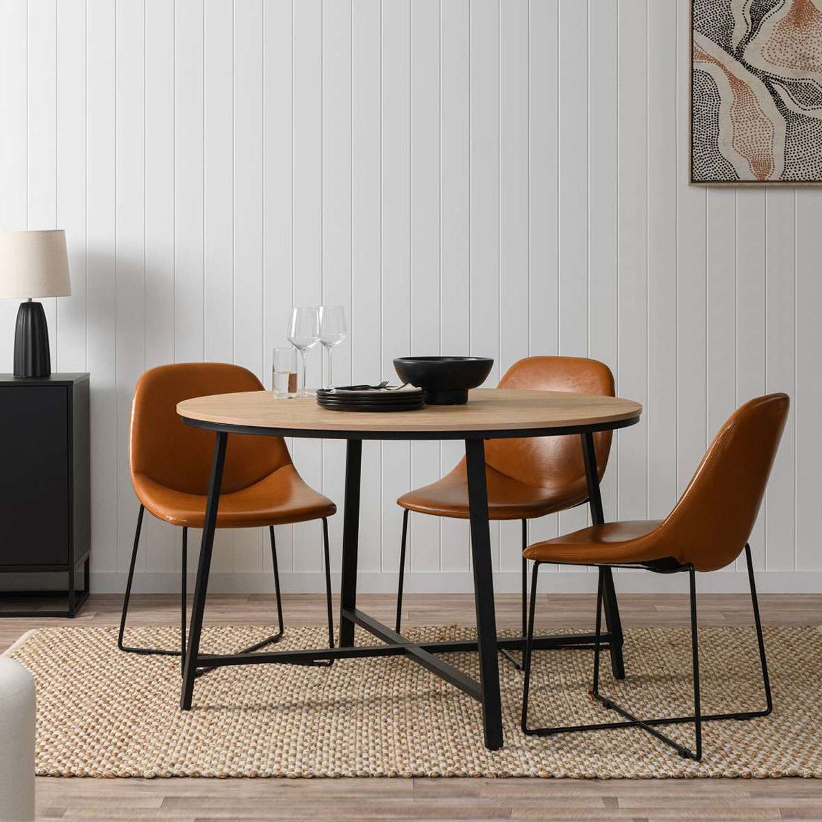Meta Title: Reese Black Four Seater Dining Set - Mocka NZ
