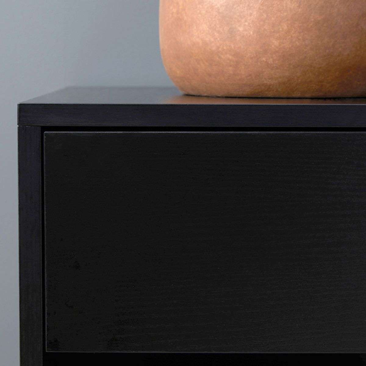 Zander Bedside Table - Black