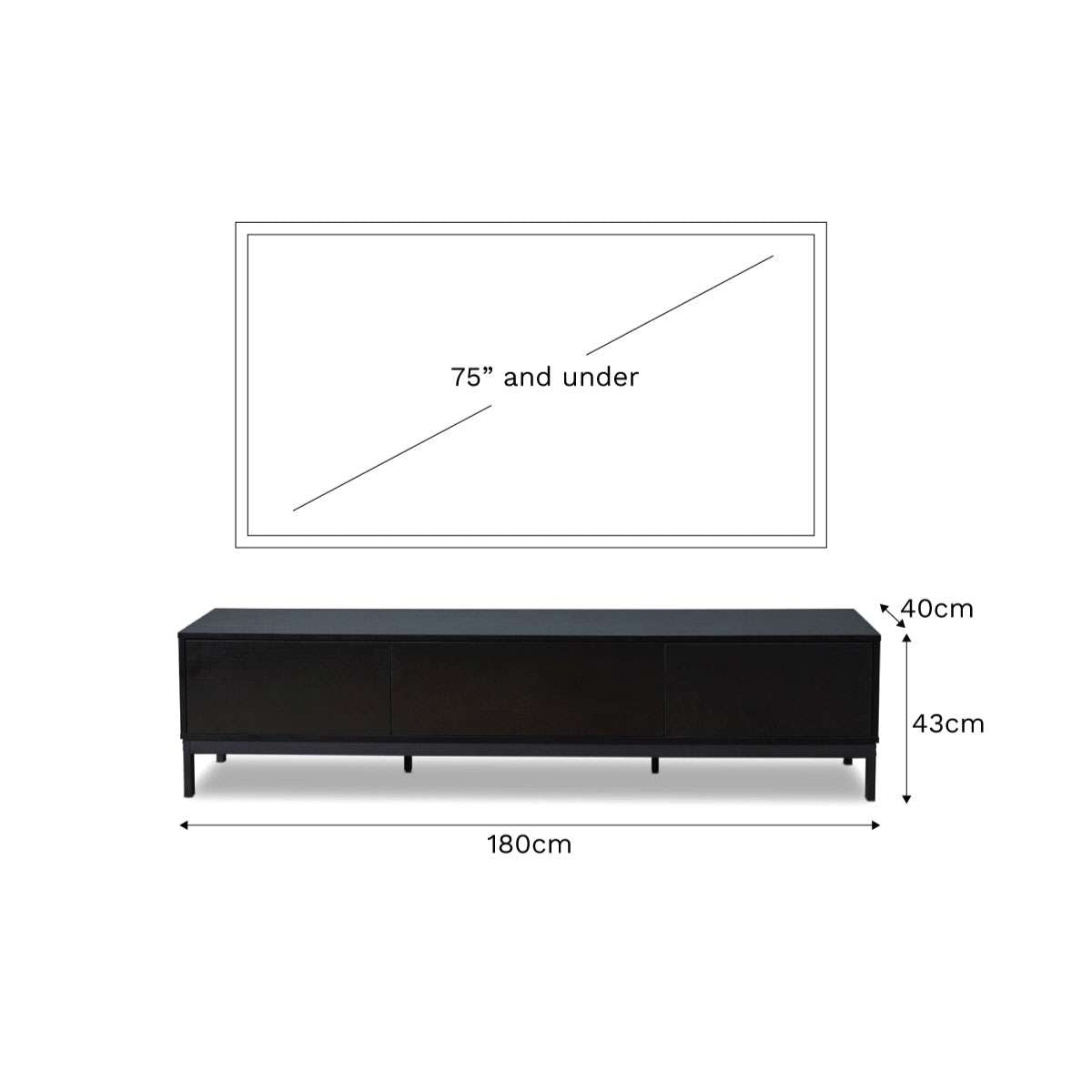 Zander Entertainment Unit - Black