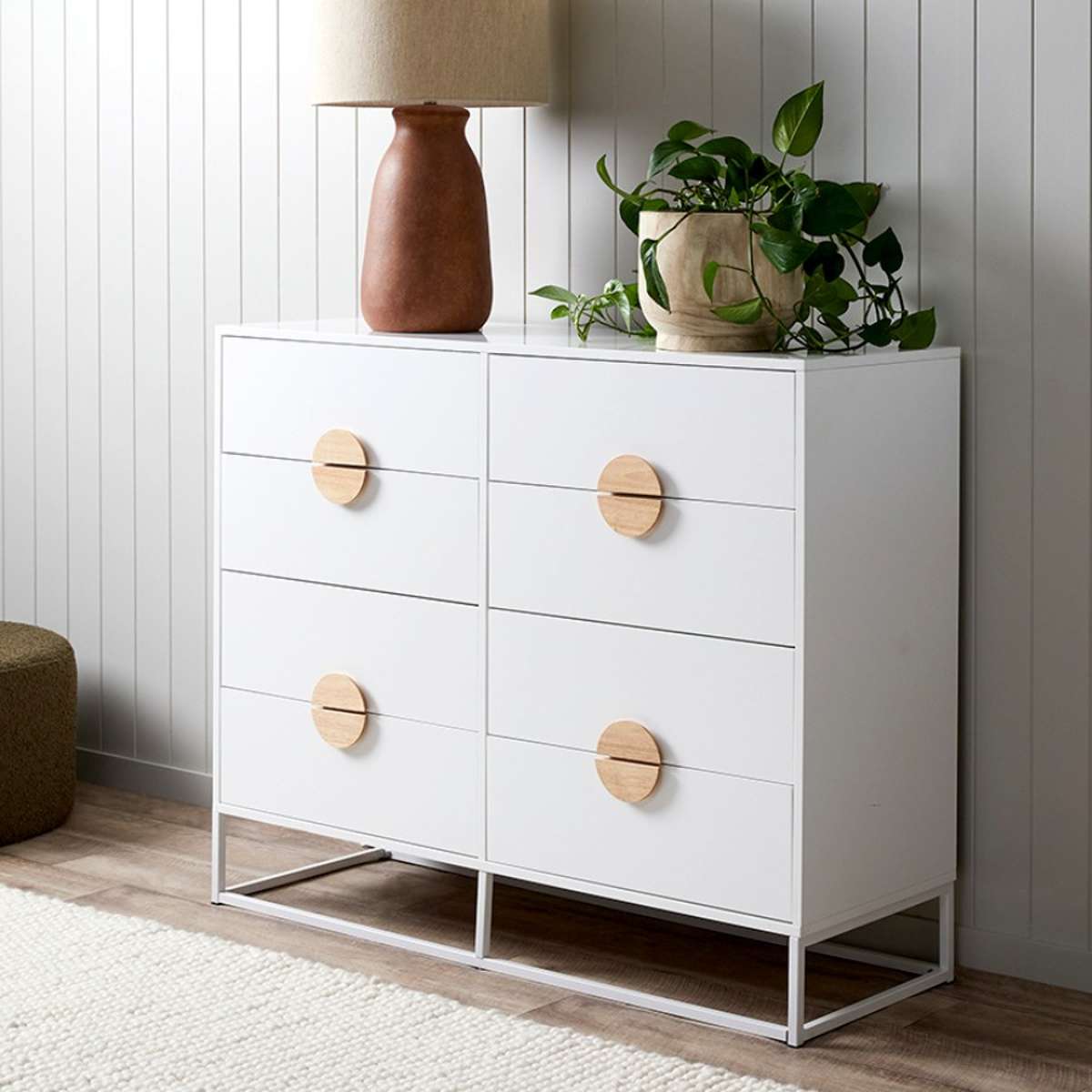Eclipse Eight Drawer - White