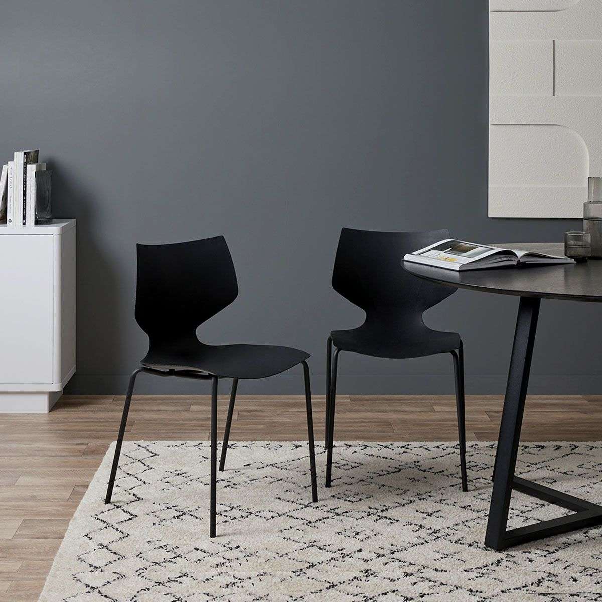 Meta Title: Reese Black Four Seater Dining Set - Mocka NZ