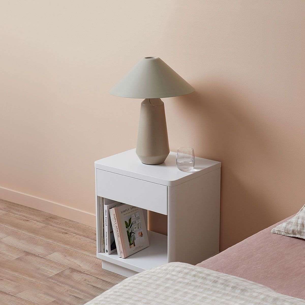 Oslo Bedside Table - White