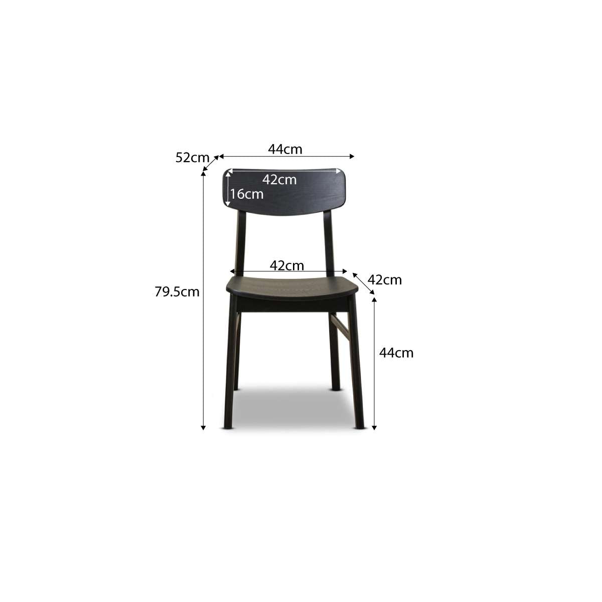 Leon Dining Chair Set of 2 - Black | Dining Furniture | Mocka NZ