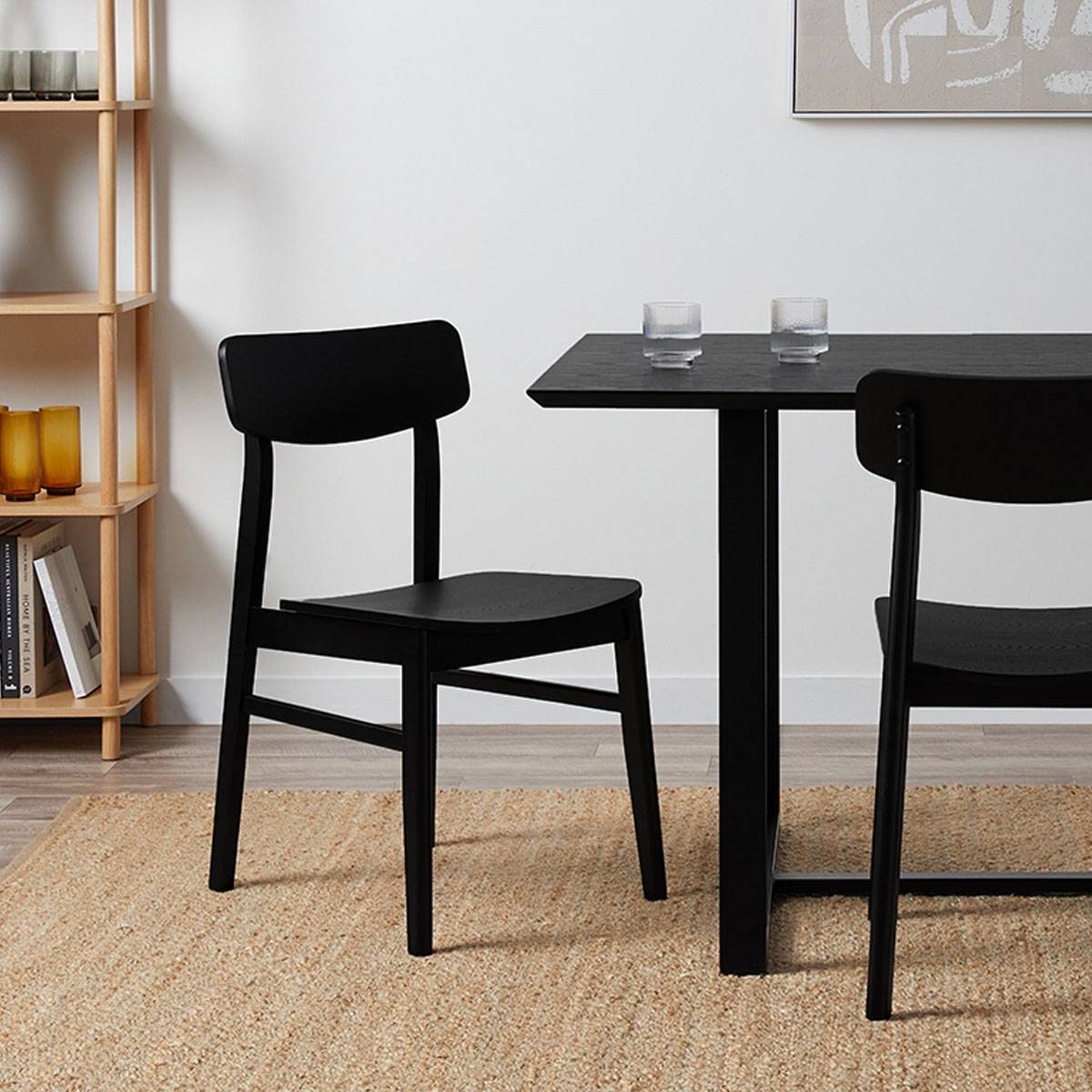 Leon Dining Chair Set of 2 - Black | Dining Furniture | Mocka NZ