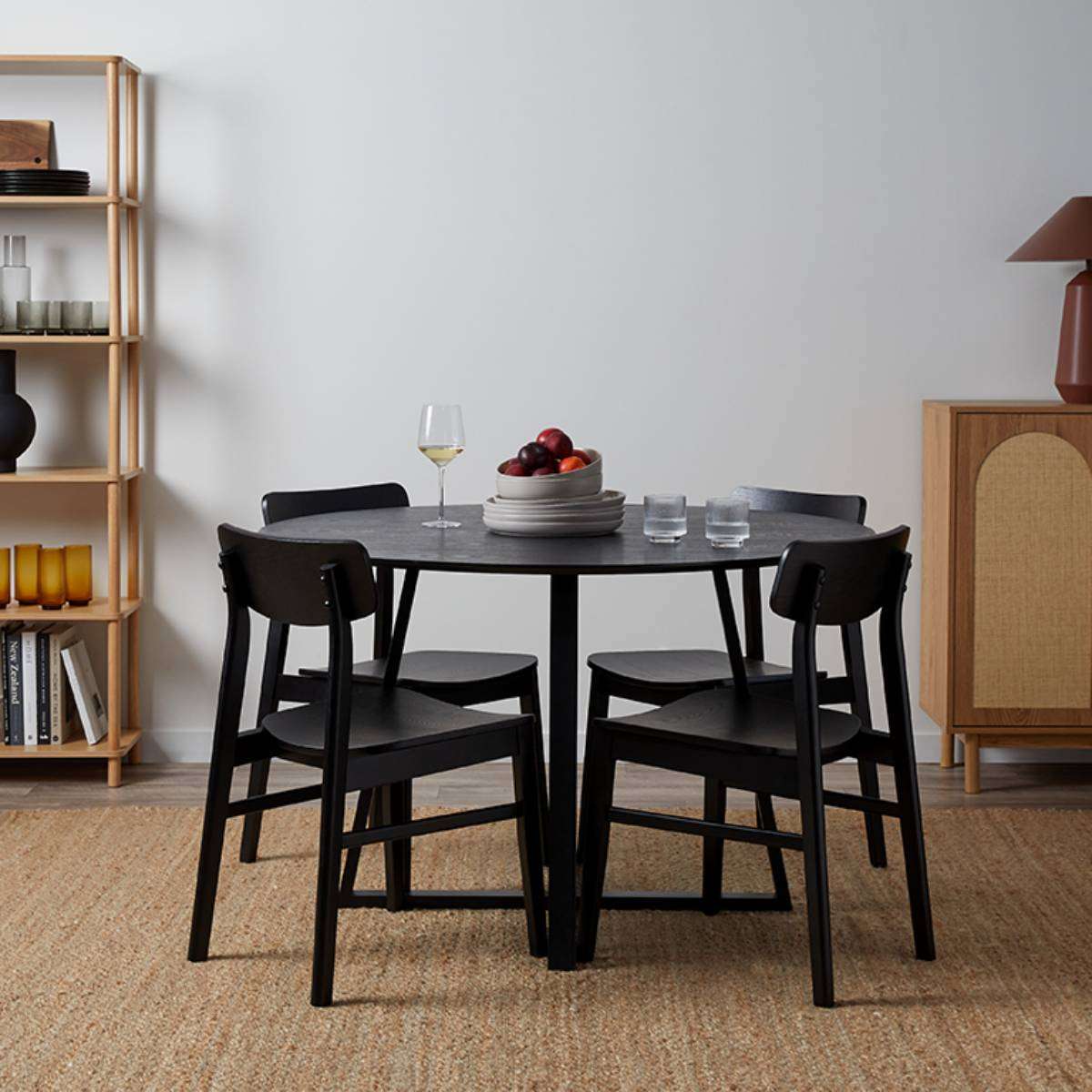 Leon Dining Chair Set of 2 - Black | Dining Furniture | Mocka NZ