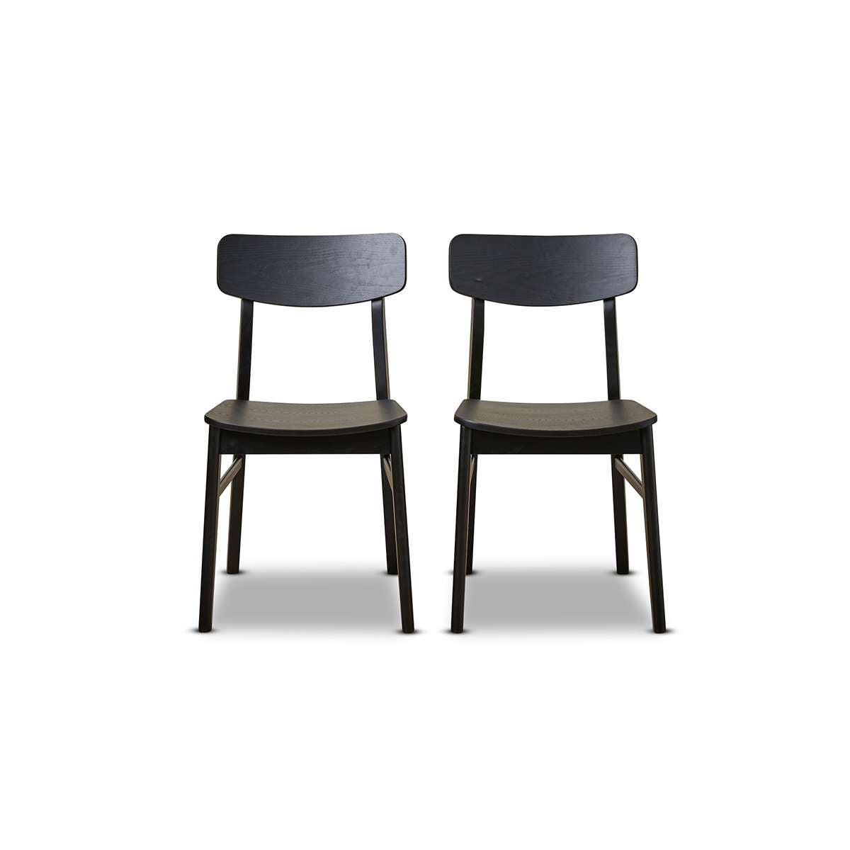 Leon Dining Chair Set of 2 - Black | Dining Furniture | Mocka NZ