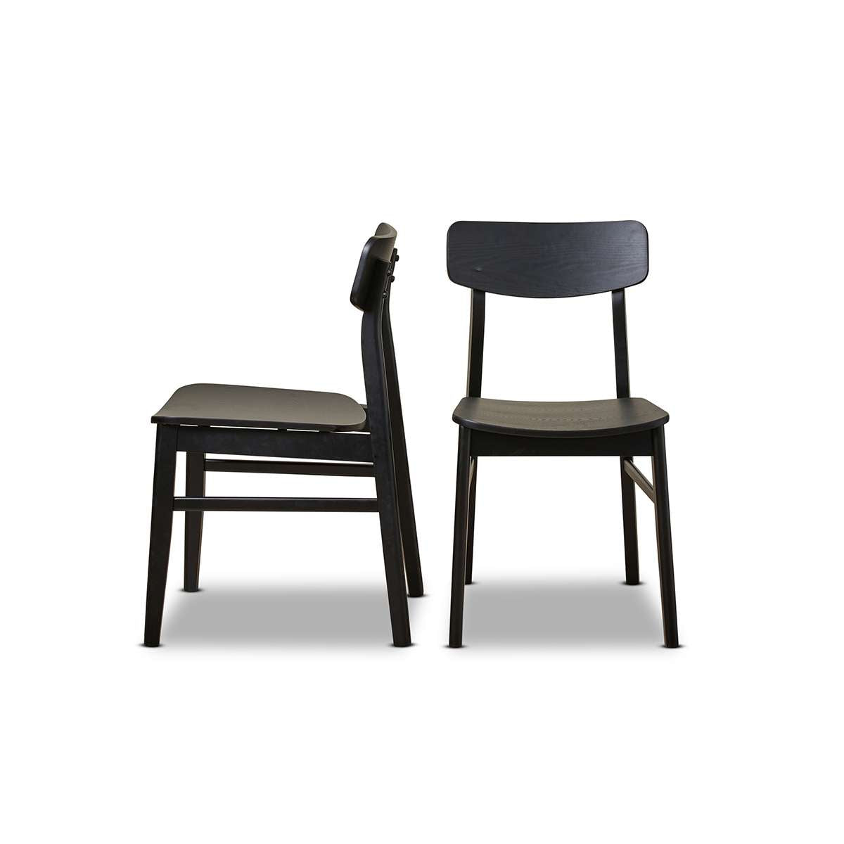 Leon Dining Chair Set of 2 - Black | Dining Furniture | Mocka NZ