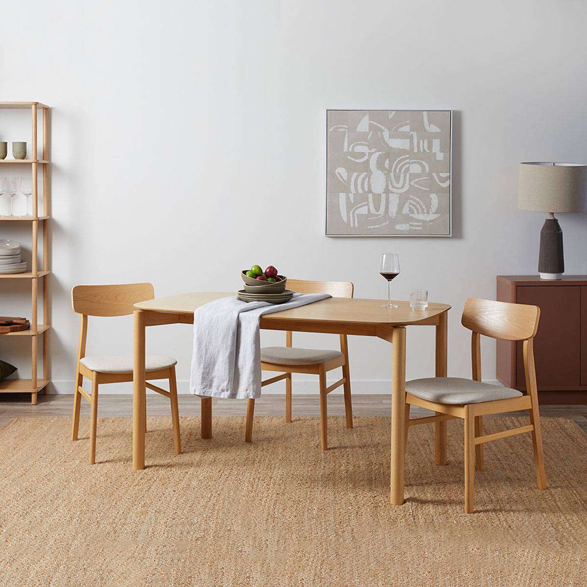 Leon 6 Seater Dining Table - Natural