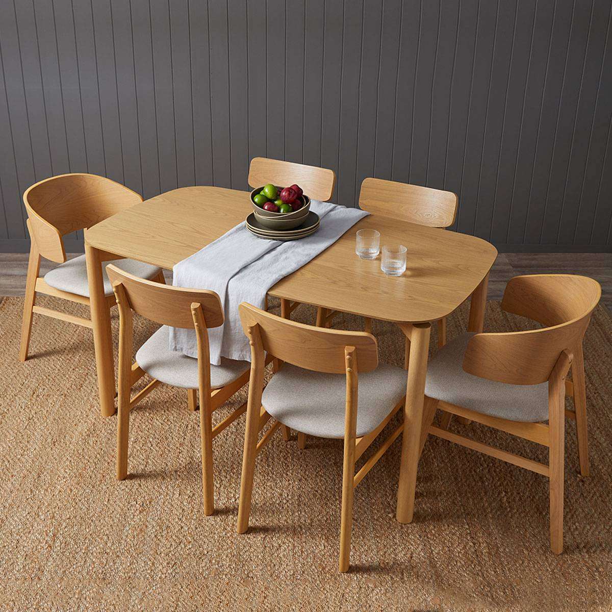 Leon 6 Seater Dining Table - Natural