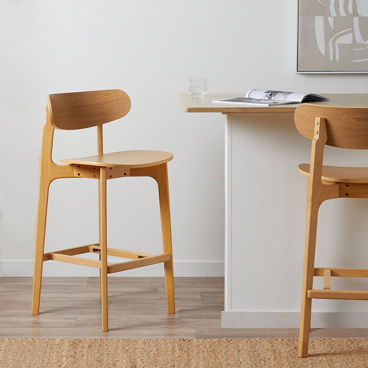 Leon Bar Stool - Natural | Home Furniture | Mocka NZ