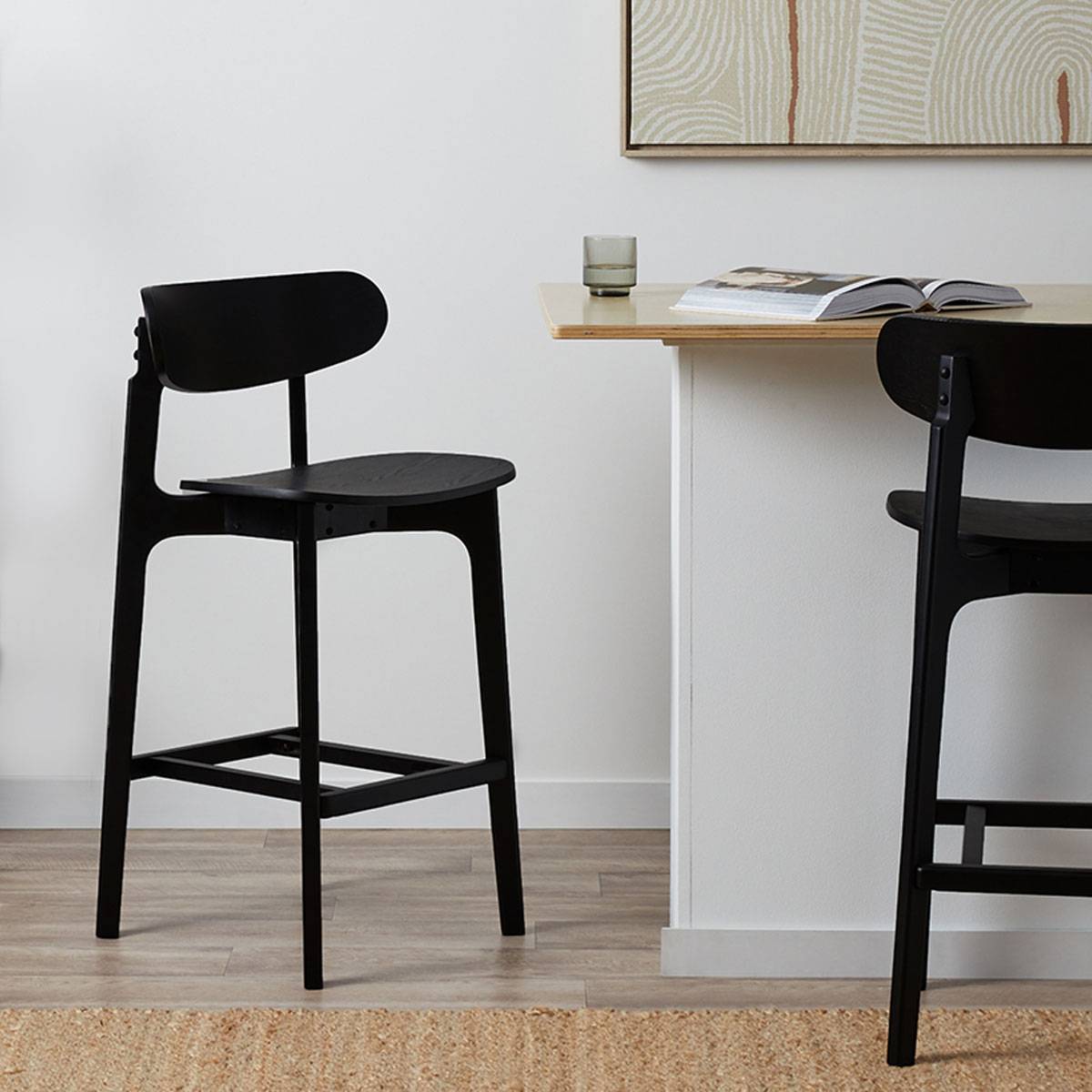 Leon Bar Stool - Black | Home Furniture | Mocka NZ