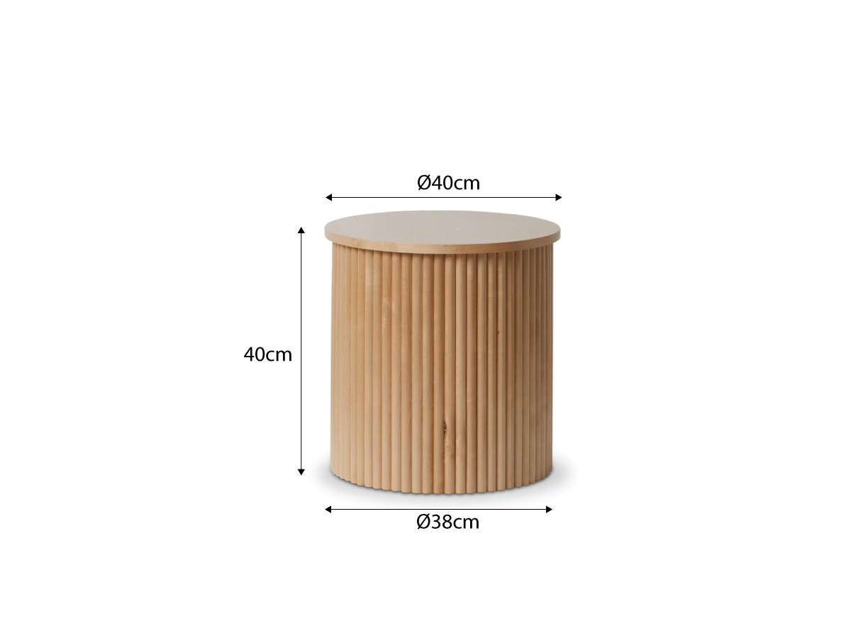 Eve Drum Side Table - Birch | Home Furniture | Mocka NZ