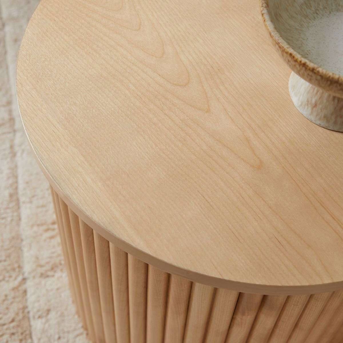 Eve Drum Side Table - Birch | Home Furniture | Mocka NZ