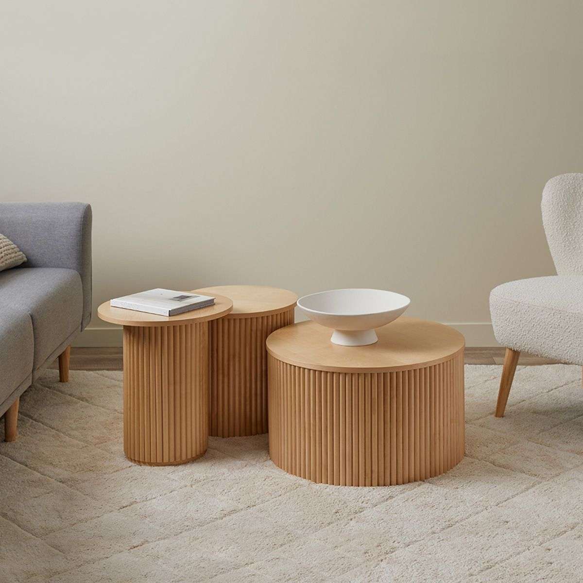 Eve Drum Coffee Table - Birch