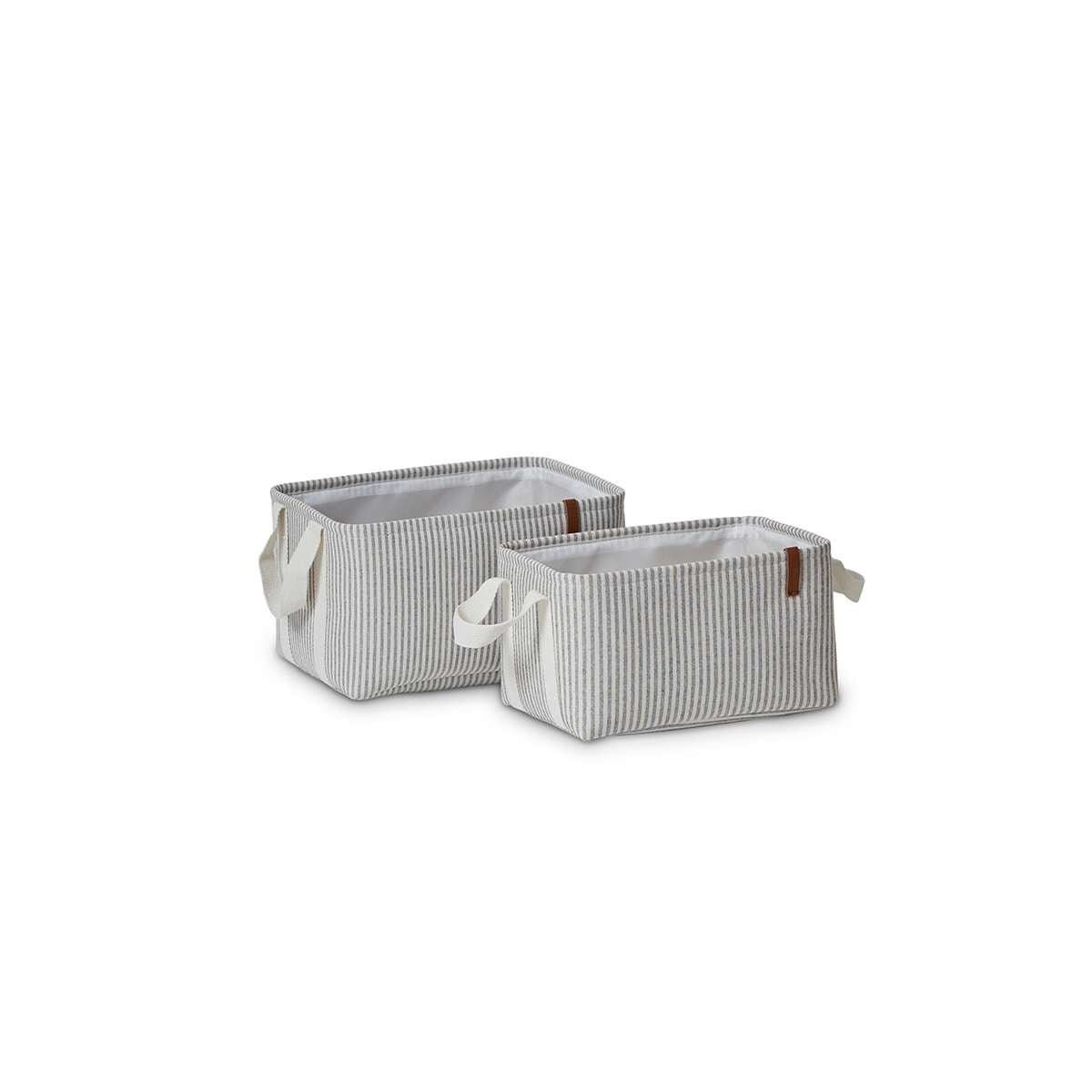 Hamptons Stripe Storage Baskets - Set of 2