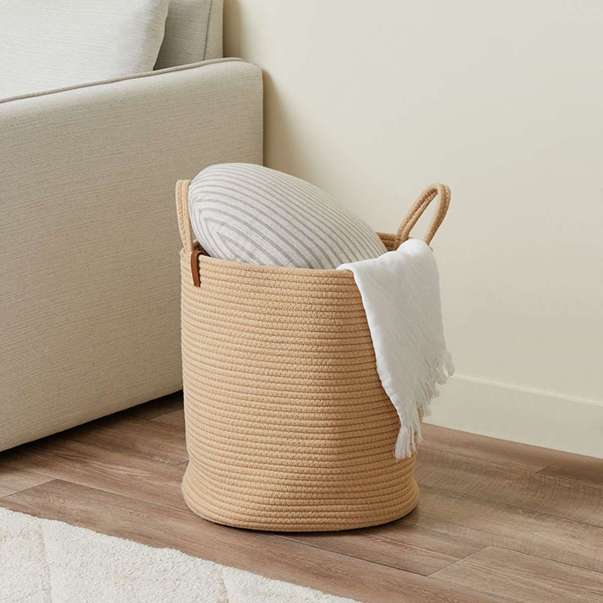 Southampton Cotton Rope Basket - Natural