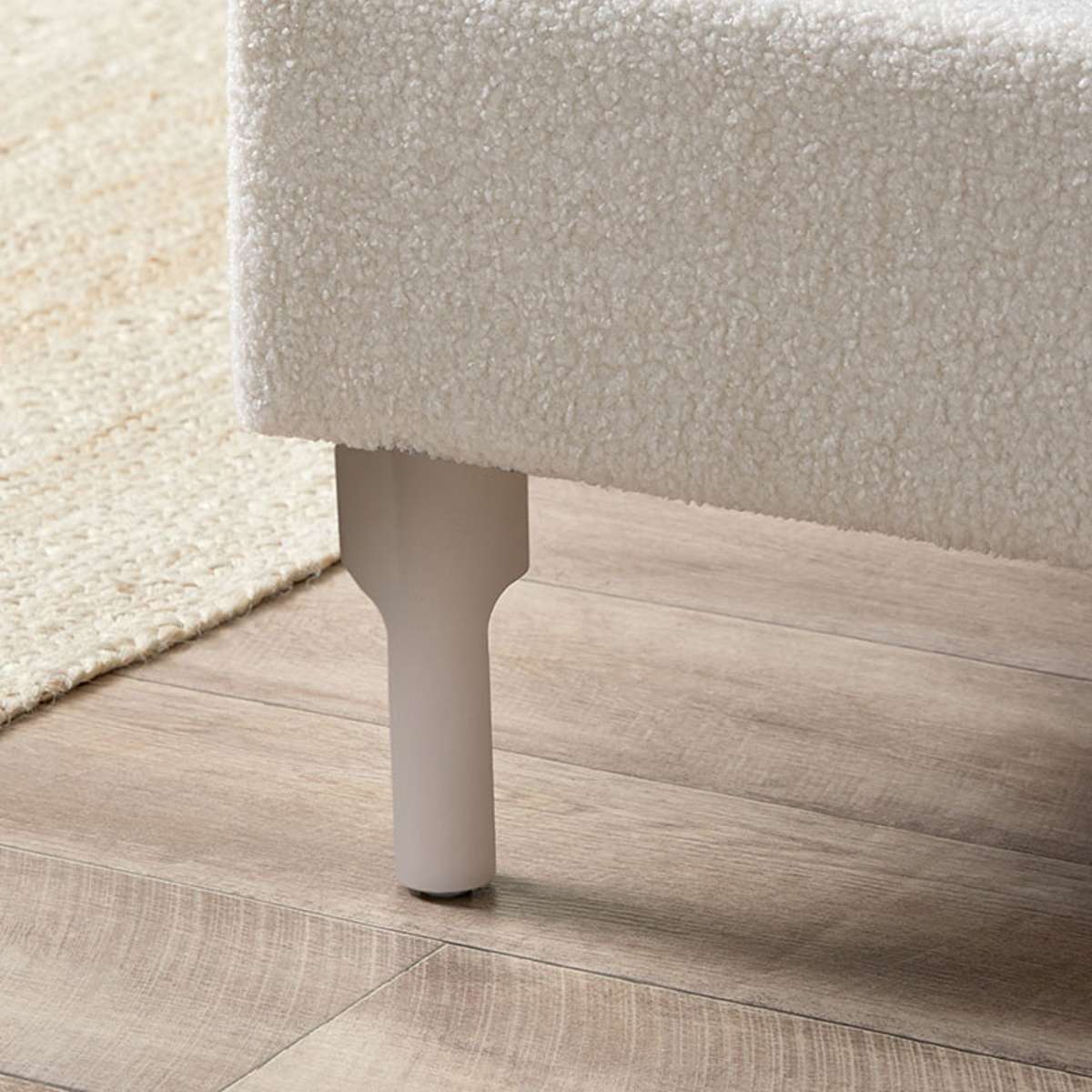 Belinda Boucle Teddy King Single Bed - Ivory