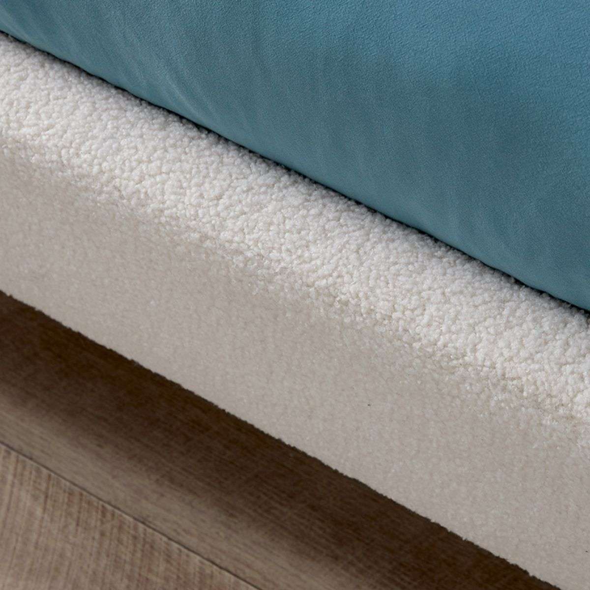 Belinda Boucle Teddy Single Bed - Ivory