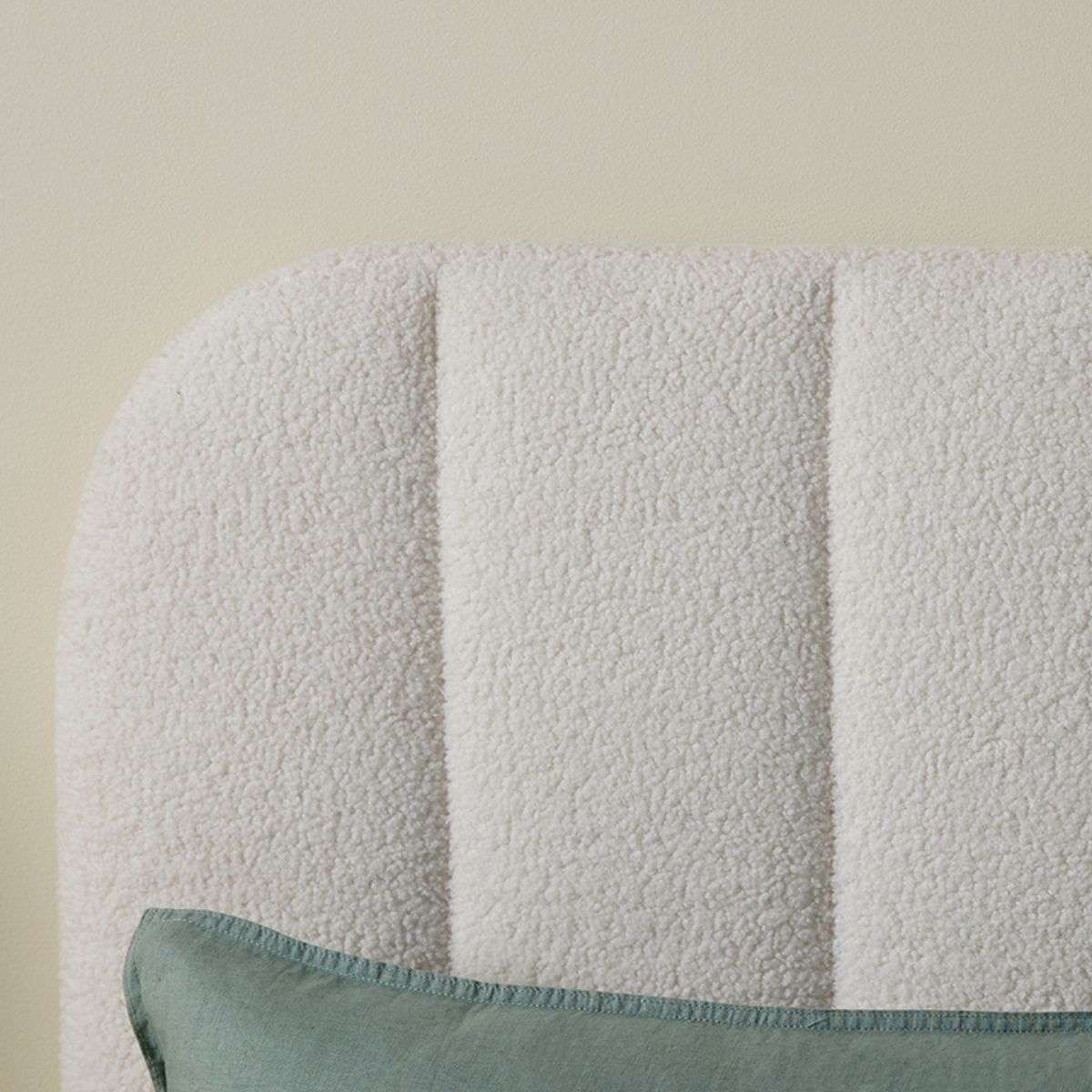 Belinda Boucle Teddy Single Bed - Ivory